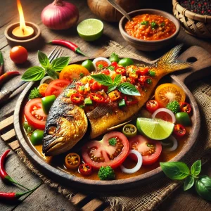 makanan ikan laut pedas murah