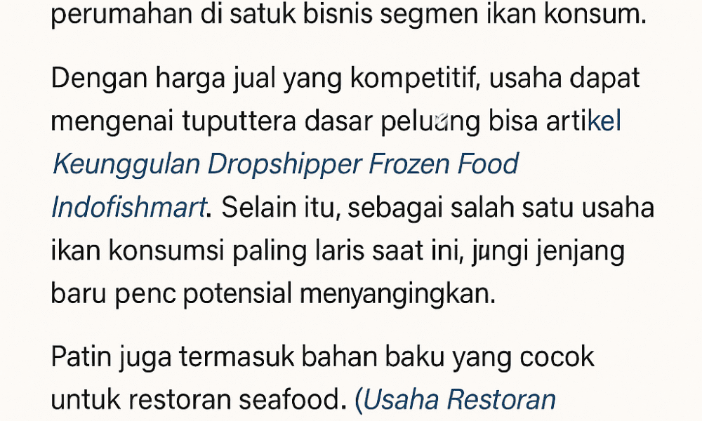 harga ikan patin