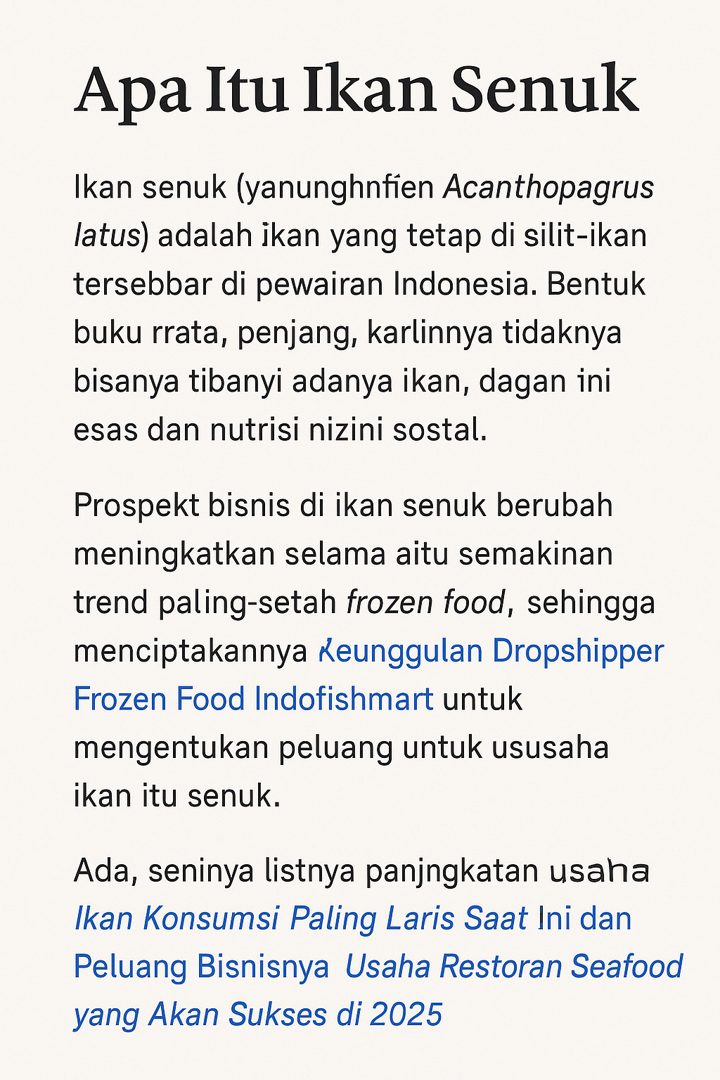 apa itu ikan senuk