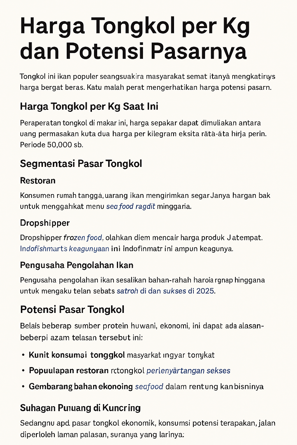 harga ikan tongkol