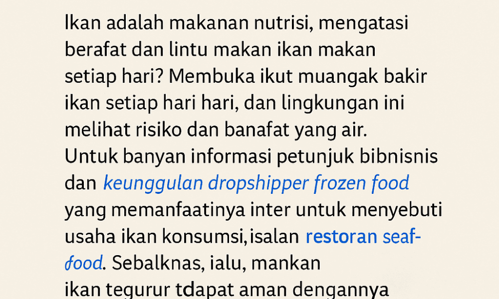 Amankah Makan Ikan Setiap Hari