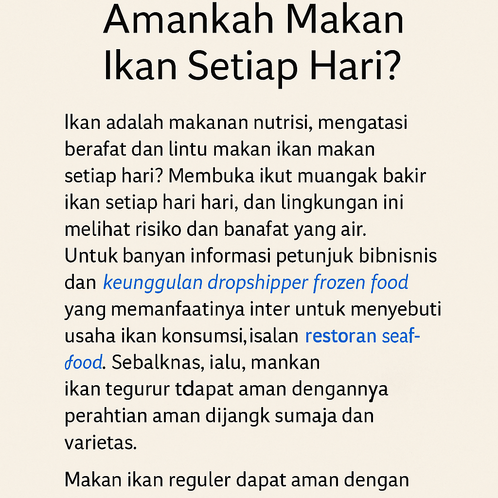 Amankah Makan Ikan Setiap Hari