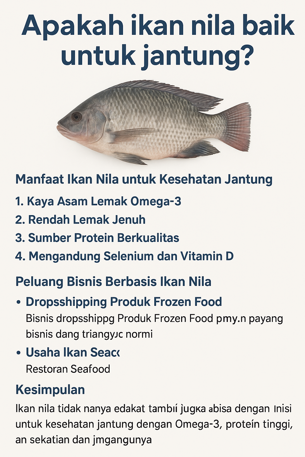 Apakah ikan nila baik untuk jantung