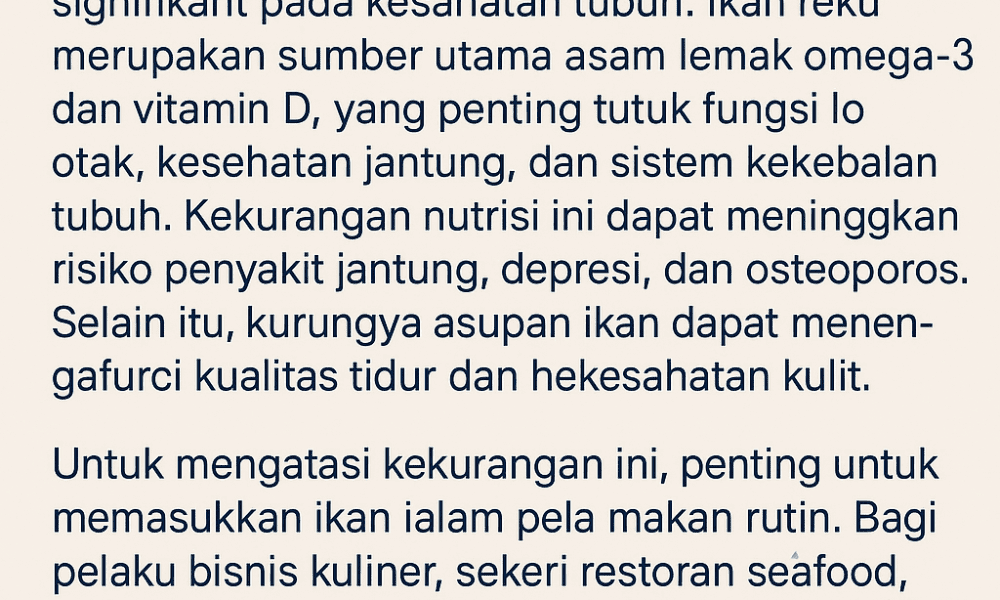 dampak jarang makan ikan