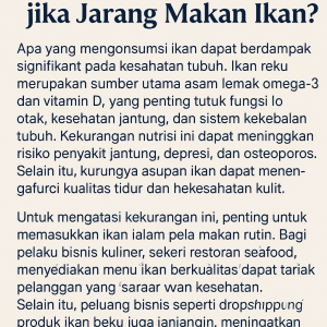 dampak jarang makan ikan
