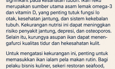 dampak jarang makan ikan