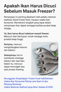 Apakah Ikan Harus Dicuci Sebelum Masuk Freezer