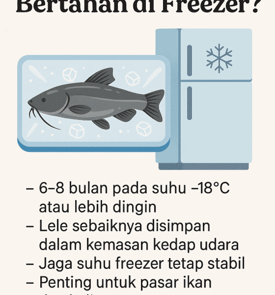 berapa lama lele dalam kulkas