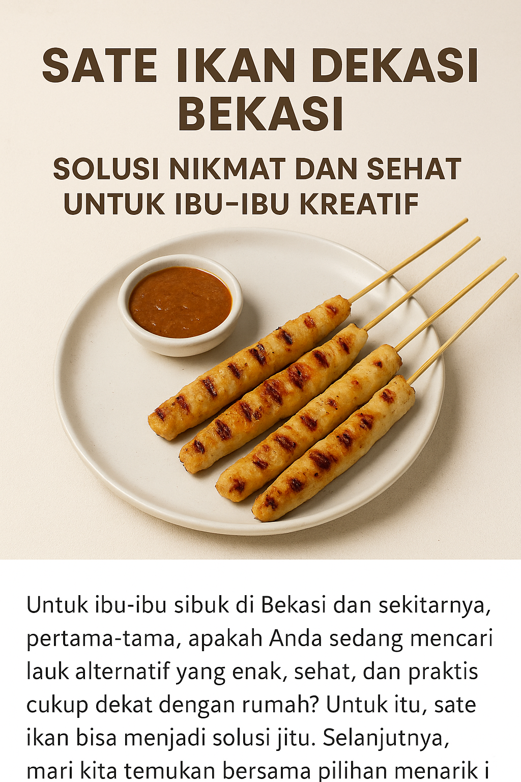 Sate Ikan Dekat Bekasi