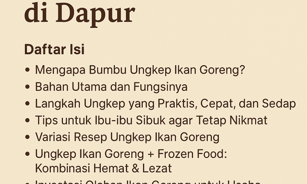 Bumbu Ungkep Ikan Goreng