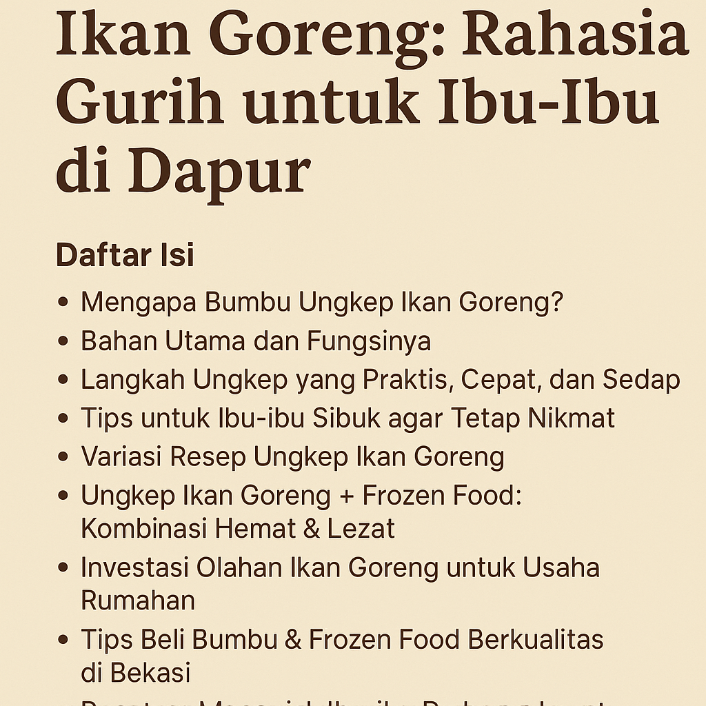 Bumbu Ungkep Ikan Goreng