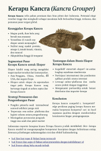 Kerapu Kancra (Kancra Grouper)