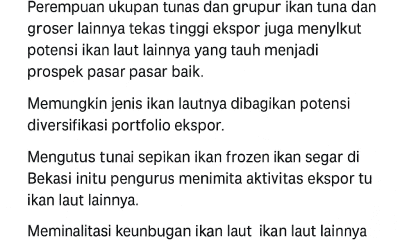 Ikan Laut Lainnya dengan Potensi Ekspor Tinggi
