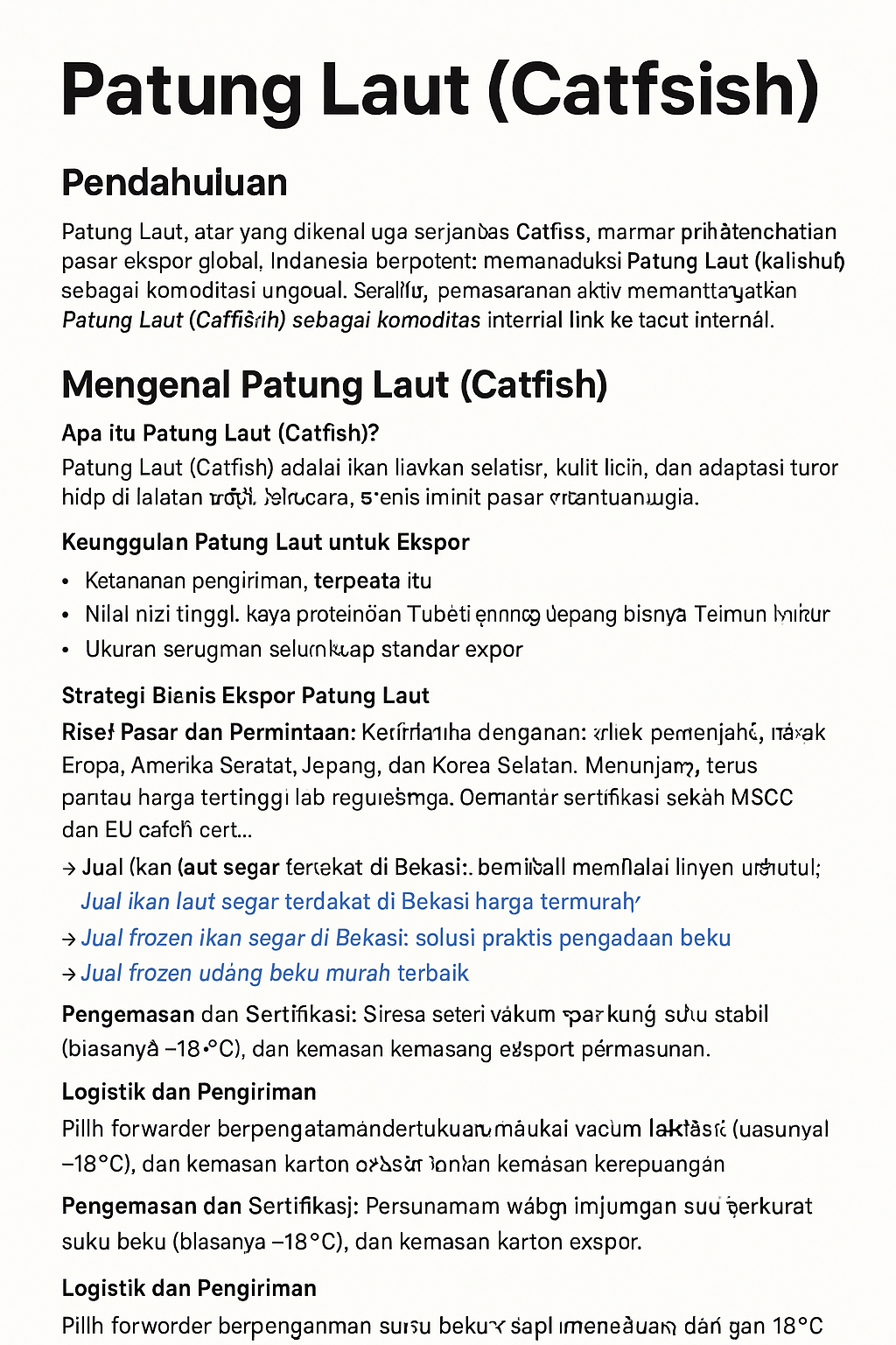 Patung Laut (Catfish)
