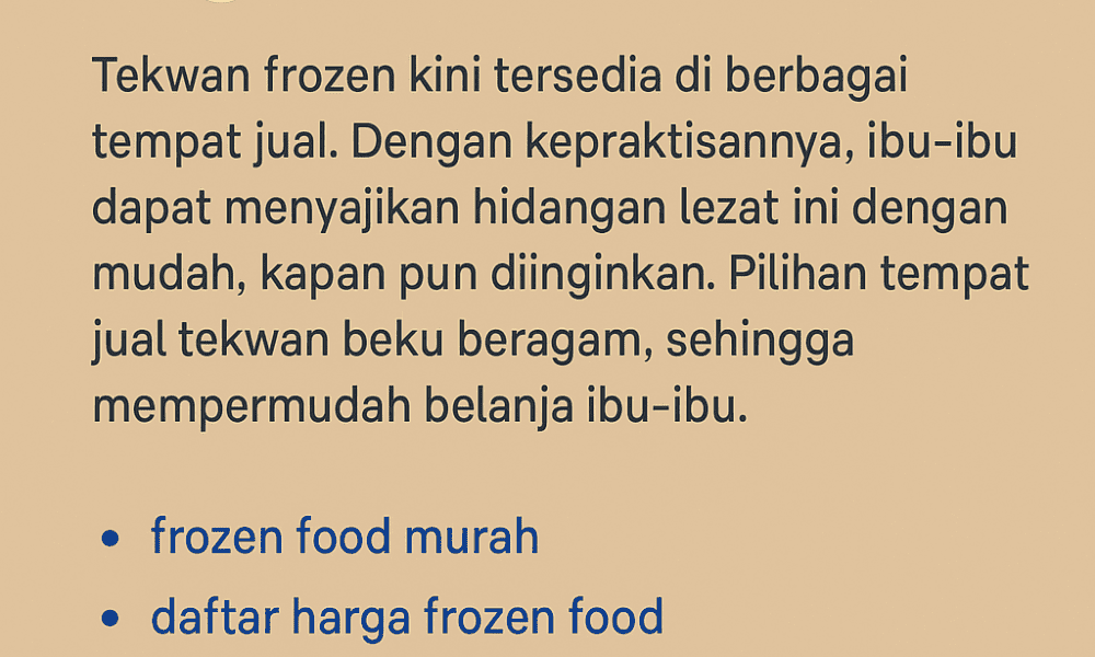 Jual Tekwan Frozen