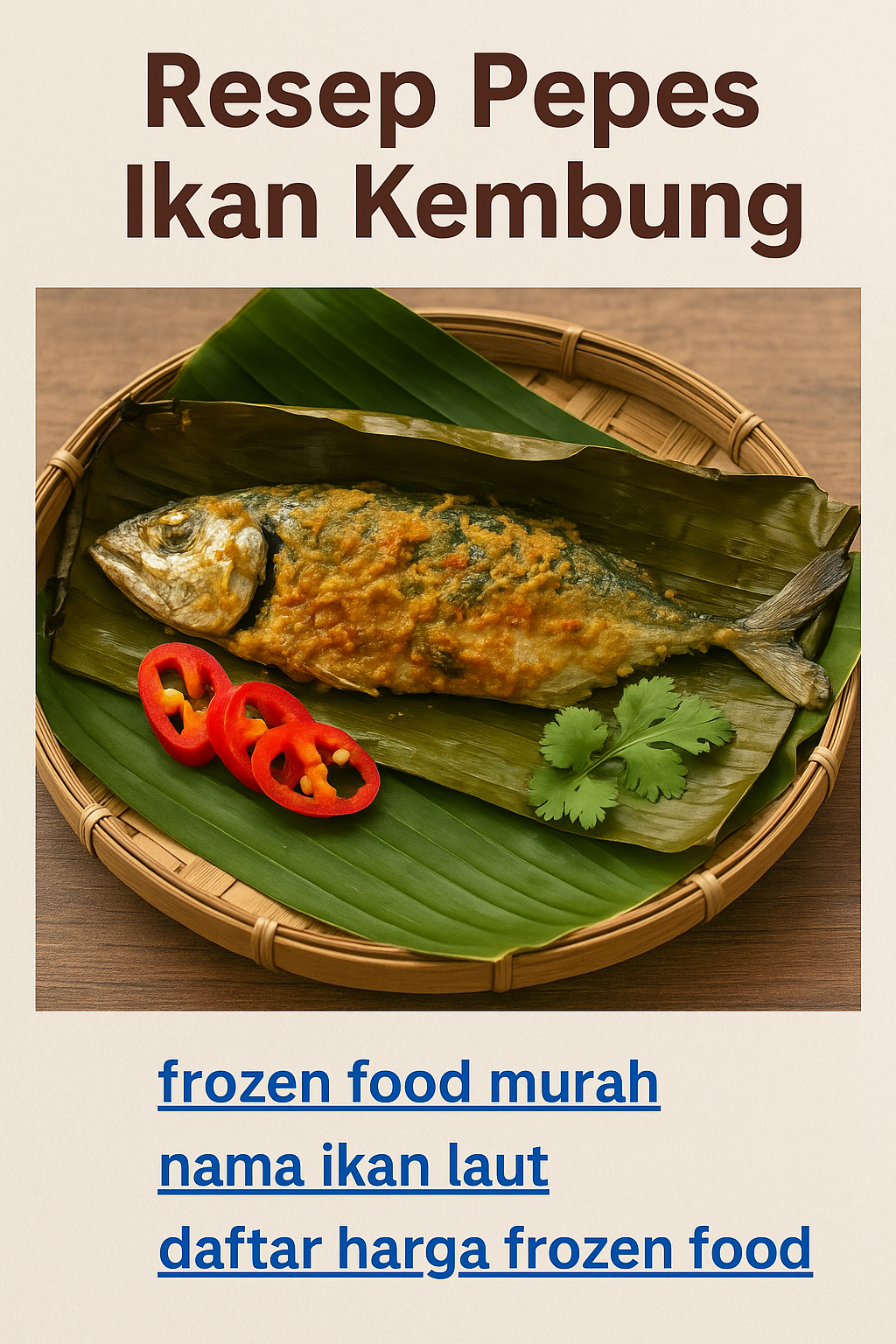 Resep Pepes Ikan Kembung