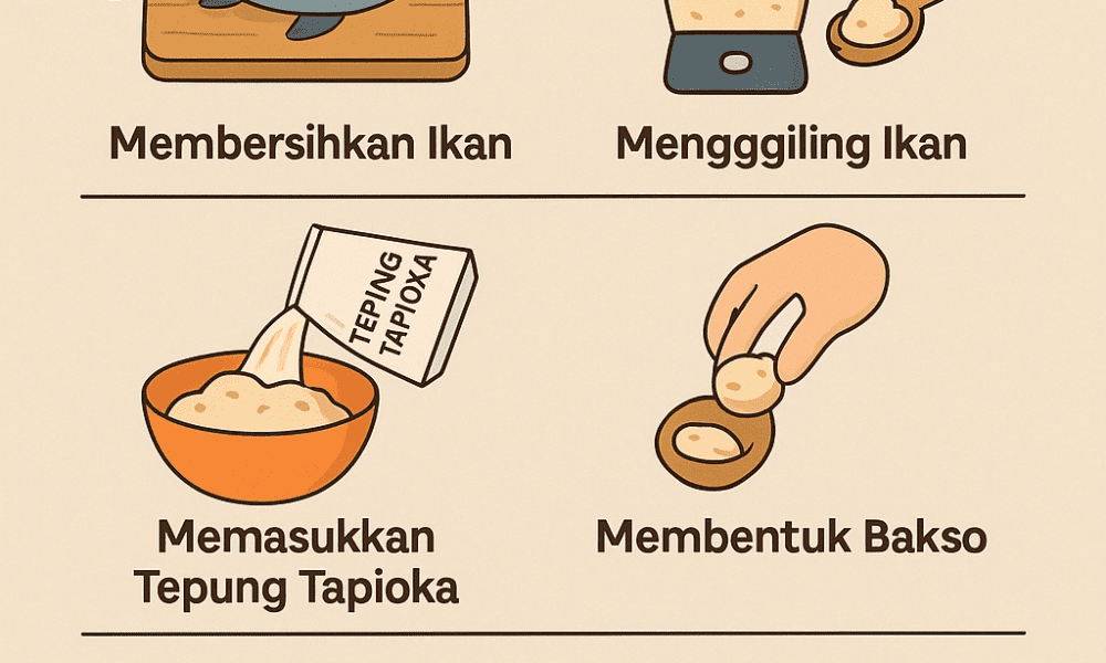 proses pembuatan bakso ikan