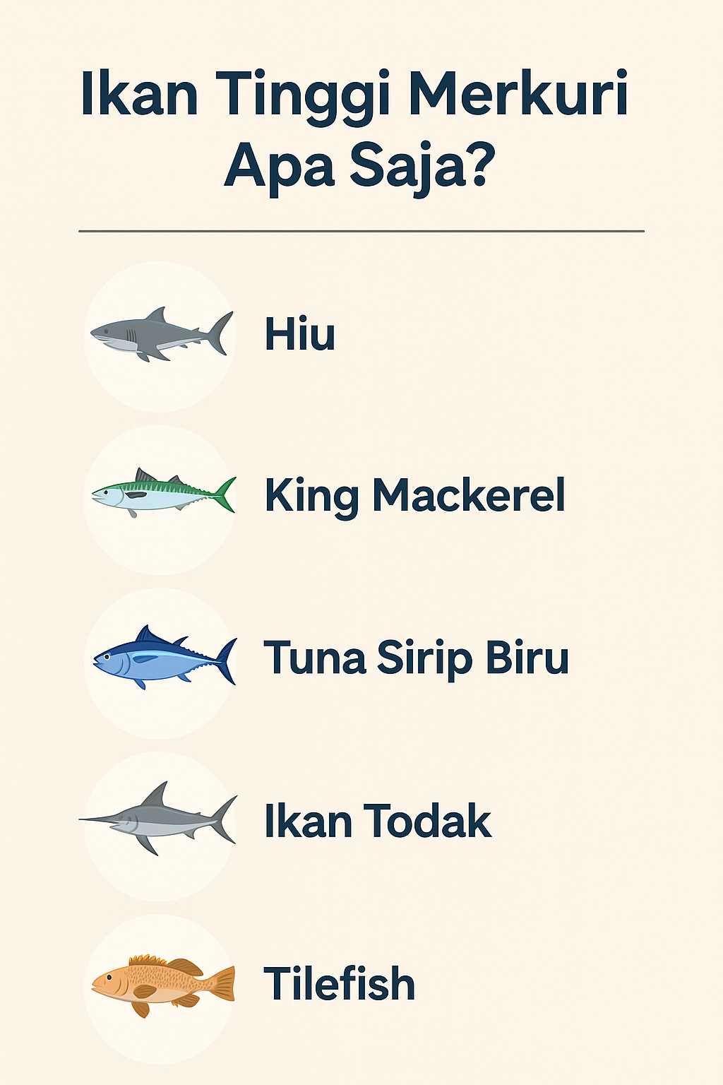 Ikan Tinggi Merkuri Apa Saja